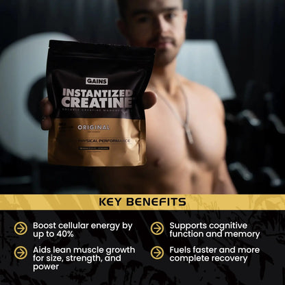 Instantized Creatine Monohydrate Dietary Training Supplement - Natural Fitness, Muscle Building, Recovery Strength Supplement, Raspberry, Sour Gummy, Sweet Lemonade Flavors, Rapidly Dissolves for Clean Shakes