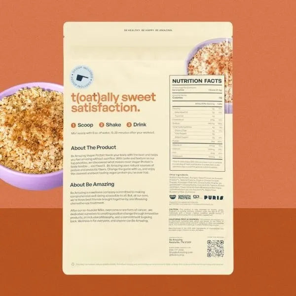 Be Amazing Vegan Protein Powder | Plant | Prebiotic Fiber | Gluten Free | Non Dairy | Low Sugar | Great Tasting | Dole Whip | Brown Sugar Oatmeal | IHOP