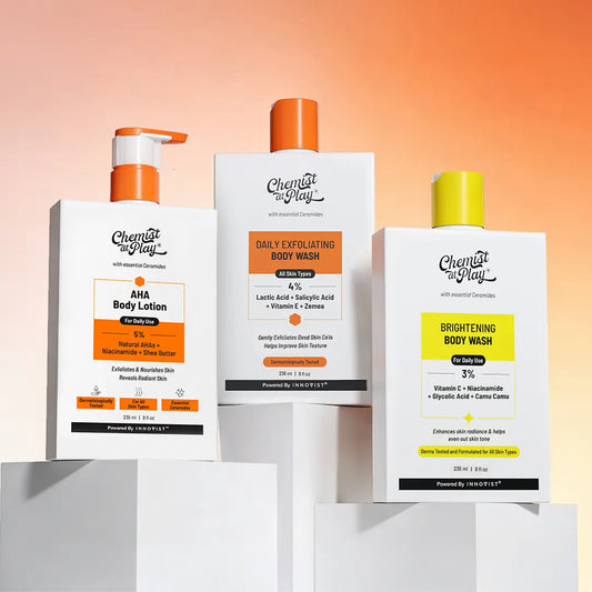 The Body Refining Combo - Brightening Body Wash 8fl oz, Exfoliating Body Wash 8fl oz & AHA Body Lotion 8fl oz | Gently Exfoliates, Helps Improve Skin Texture & Deeply Moisturizes