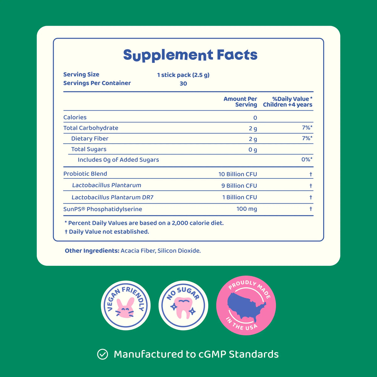 *NEW* JoySpring Brainy Belly Unflavored Kids Probiotic & Prebiotic Powder Sticks | Daily Gut & Digestive Support | Ages 4+