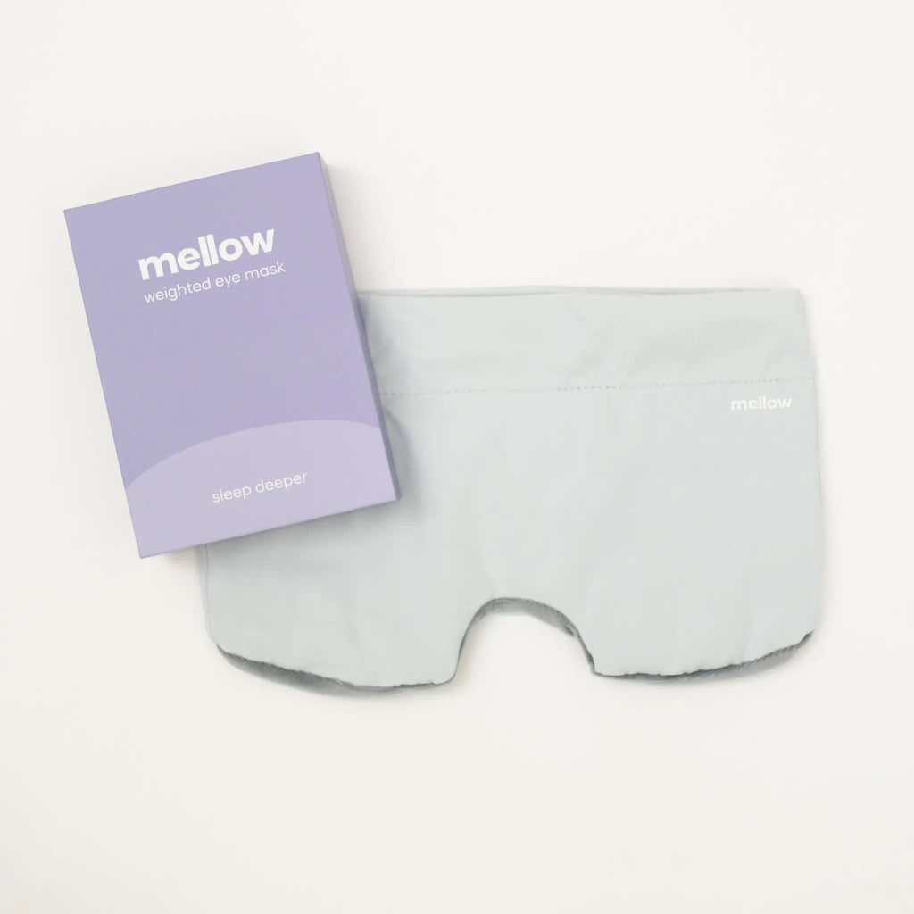 Mellow Sleep | Lights Out Weighted Eye Mask – Strapless 360° Wraparound Sleep Mask, Deep Pressure Relaxation Eye Mask for Better Sleep, Soft Comfortable Light Blocking Eye Mask for Travel, Naps & Stress Relief