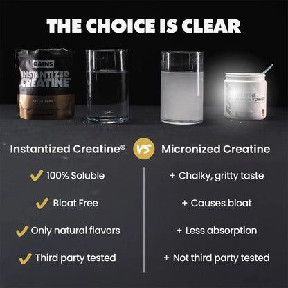 Instantized Creatine Monohydrate Dietary Training Supplement - Natural Fitness, Muscle Building, Recovery Strength Supplement, Raspberry, Sour Gummy, Sweet Lemonade Flavors, Rapidly Dissolves for Clean Shakes