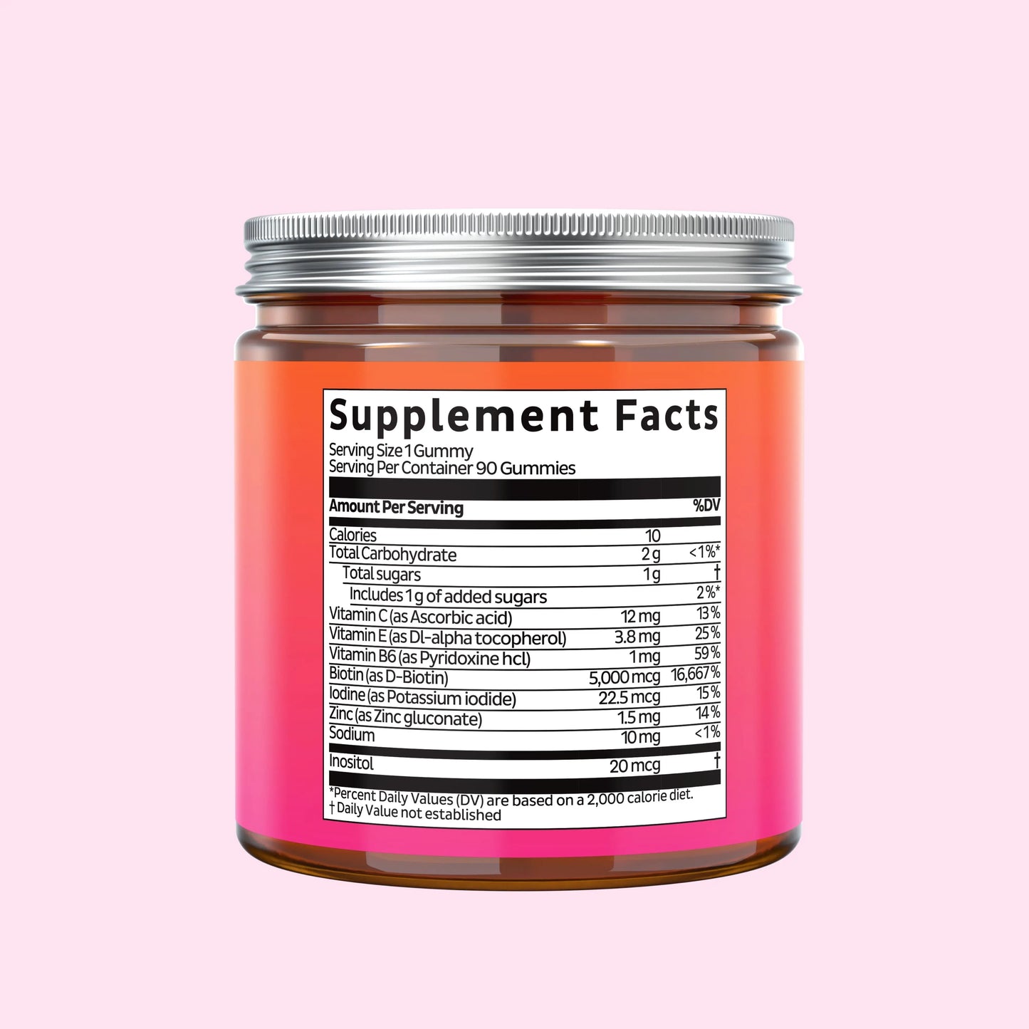 Bears with Benefits Biotin Gummies for Hair Growth, Skin & Nails –  5000 mcg Biotin + Vitamins C & E + Zinc - 30 Gummies - Vegan Wild Berry Flavor - 1 Month Supply