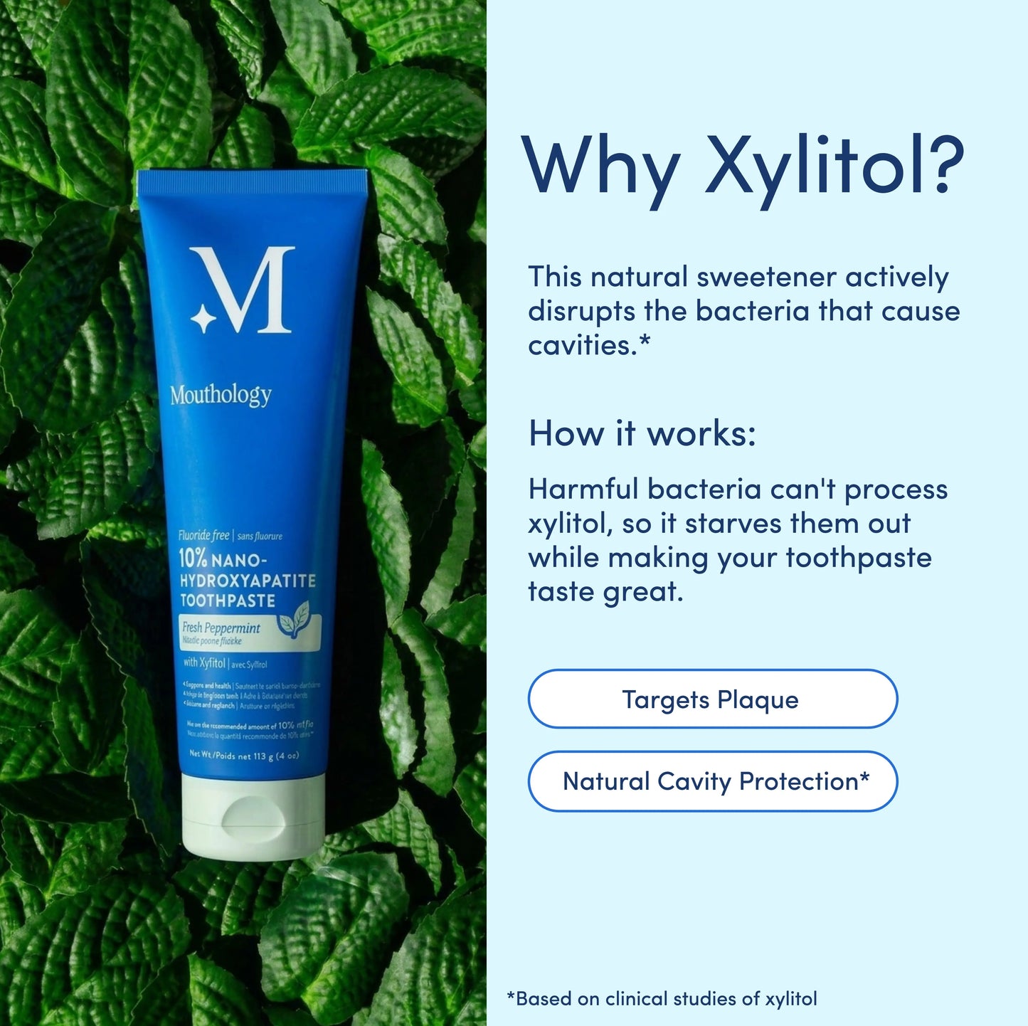 Mouthology 10% Nano-Hydroxyapatite Toothpaste | Fluoride-Free Enamel Care, Fresh Mint, Made in USA, Gentle Formula, Safe For All Oral