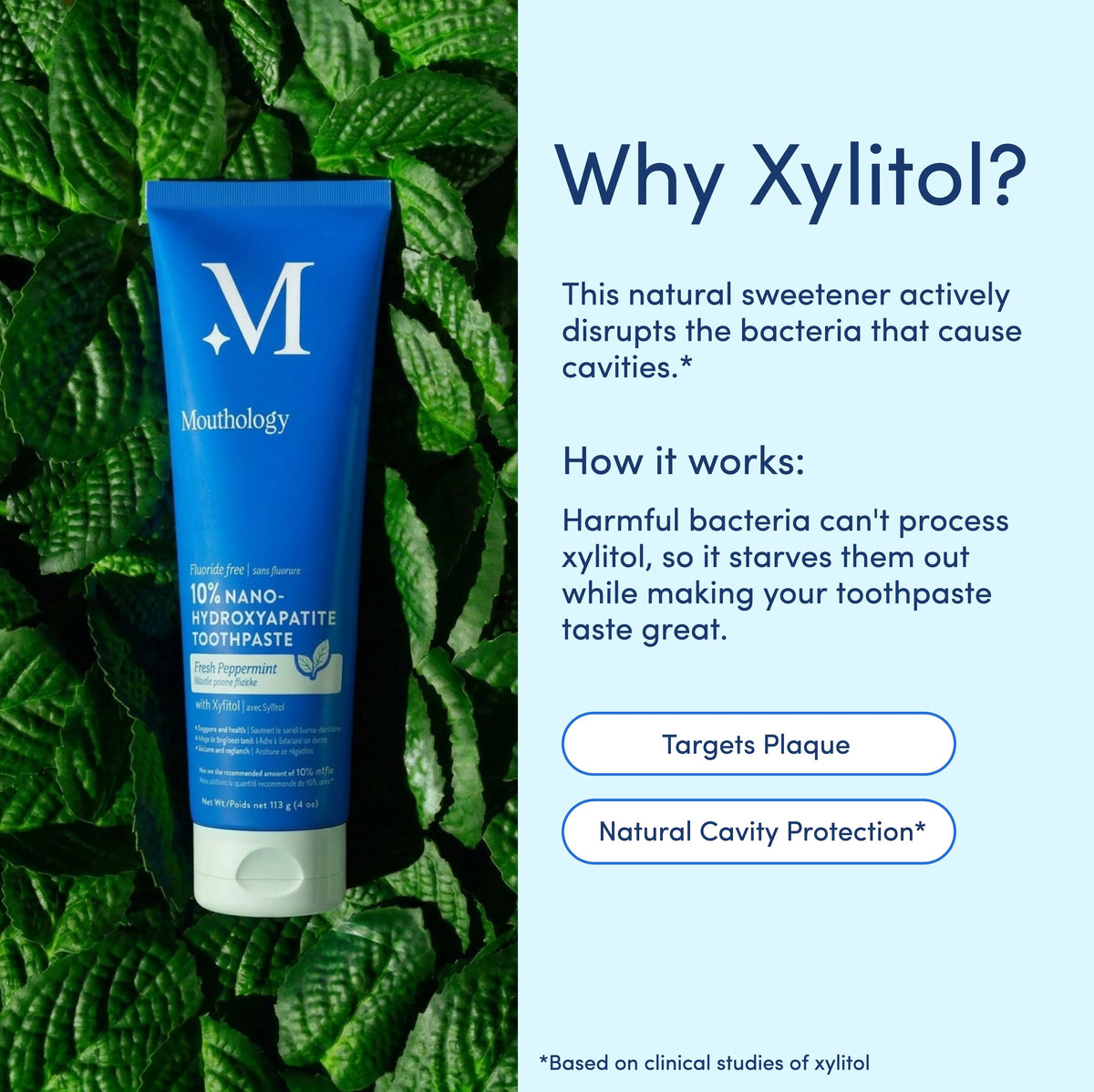 Mouthology 10% Nano-Hydroxyapatite Toothpaste | Fluoride-Free Enamel Care, Fresh Mint, Made in USA, Gentle Formula, Safe For All Oral
