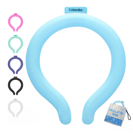 Neck Cooling Tube with Insulated Bag, Reusable Ice Ring Cooler Wearable Body Cooling Products, Neck Coolers for Hot Weather #Summervibes