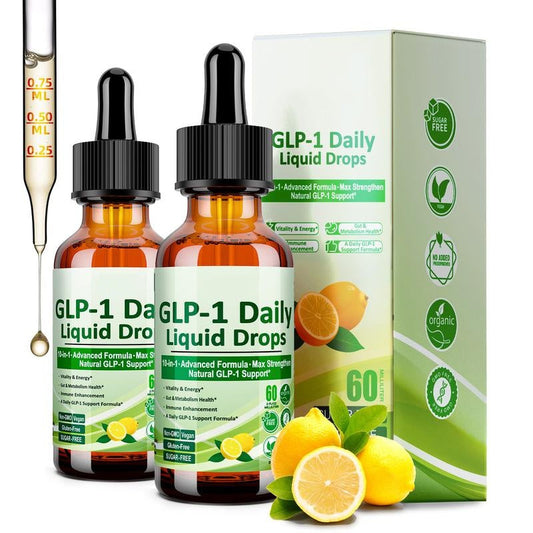 GLP-1 Supplement Liquid Drops, GLP 1 Activated Fiber, with 800 mg Berberine, Ceylon Cinnamon, Green Tea, Bromelain, Natural GLP-1 Support Gut and Digestive Health Immune and Energy Support
