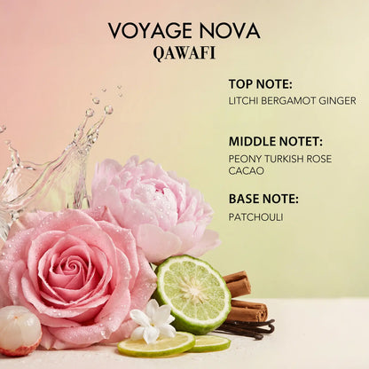 Voyage Nova | Rosey Fruity Floral | Extrait De Parfum 50ml | Long Lasting Luxury Fragrance | Daily women's perfume rose vibrant for women Summervibes Alluring summerwins,summer outifit