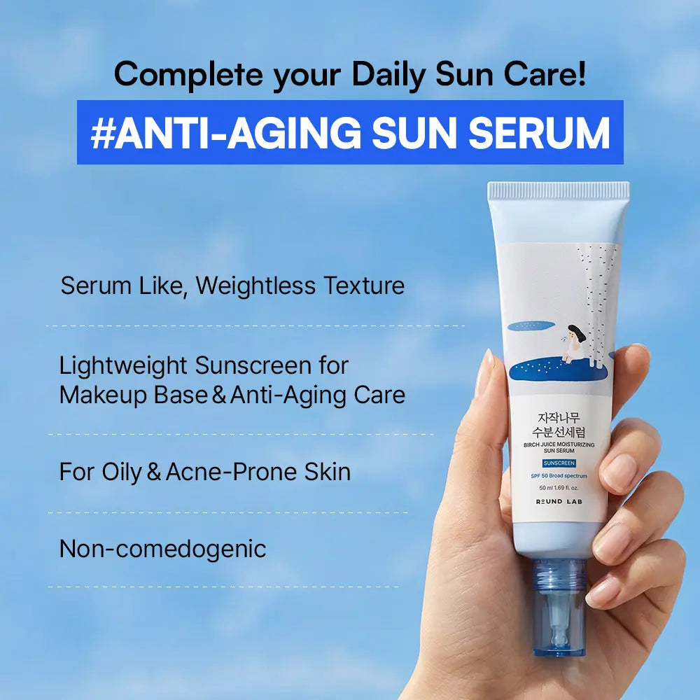 [Anti-aging SPF50] Roundlab Birch Juice Moisturizing Sun Serum 50ml