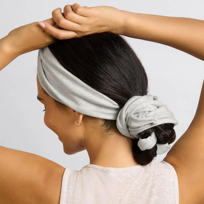 Heather Gray Set & Flow Active Curling Headband – Kitsch Heatless Hair Curler for Soft Waves & Curls