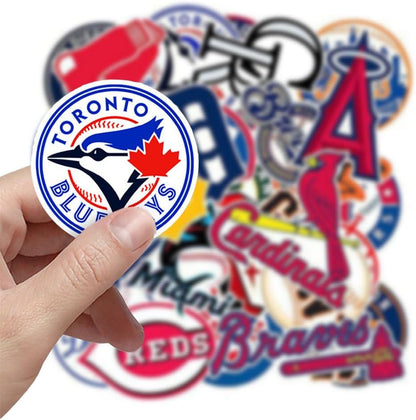 Baseball Team Fans Logo Stickers Major League Baseball All 30 Teams Collection Waterproof Vinyl Sticker Include Twins and Brewers for Hydro Flasks Laptops Water Bottle Skateboard 30 Pack