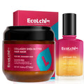 Collagen Shea Butter Hair Mask and Argan Oil Set Deep Repair Conditioning Collagen Hair Treatment for Dry and Damaged Hair All Hair Types 550ml+60ml 18.6floz + 2floz