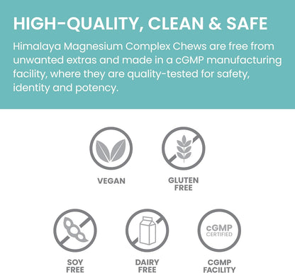 Himalaya Magnesium Complex Soft Chews, Strawberry Lemonade, 300mg, 60 Chews