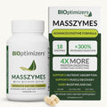 BIOptimizers MassZymes - Complete Digestive Enzymes Supplement for Gut Health - BRelief for Men and Women - Lipase Amylase Bromelain Digestive Enzymes (30 Capsules)