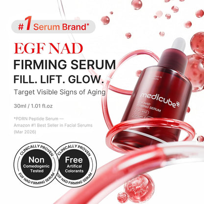 [NEW] [medicube] NAD+ EGF Firming Serum | NAD+, EGF, Collagen Extract, Anti-aging, Plumping, Radiance Boosting Serum | Cares for Look of Fine Lines, Skin Elasticity & Firmness For Youthful-looking Skin (30ml / 1.01 fl. oz.) | Korean Skincare, K-Beauty