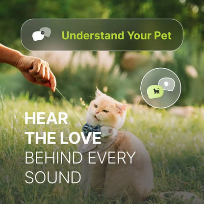 PettiChat Pet Translator Collar for Cats & Dogs – Real-time voice translation, hybrid location tracker, IP65 waterproof, lightweight AI communicator (27.2 g) with interactive conversation, magnetic charging system, portable and easy charging