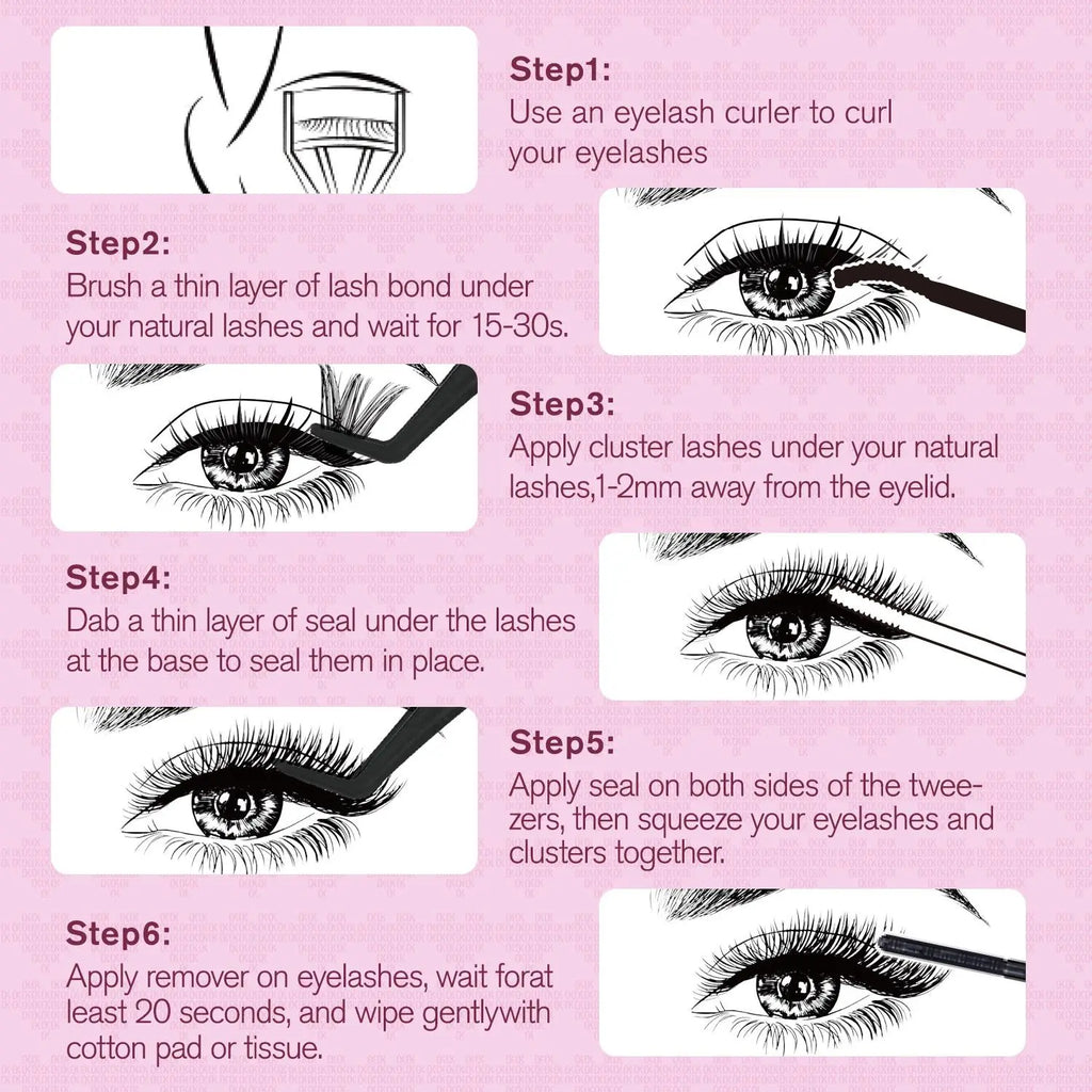 OKAYLOVE Idol Black| Brown Idol Lash Clusters Kit | D Curl Wispy Lash Extension Kit | Lightweight Look Like Real Lashes DIY Eyelash at Home for Natural Makeup Girl Gifts #backtoschool #sohochic