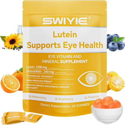 Lutein Gummies for Eye Health – Vision Support Eye Vitamins, Blueberry Flavor, 60 Gummies