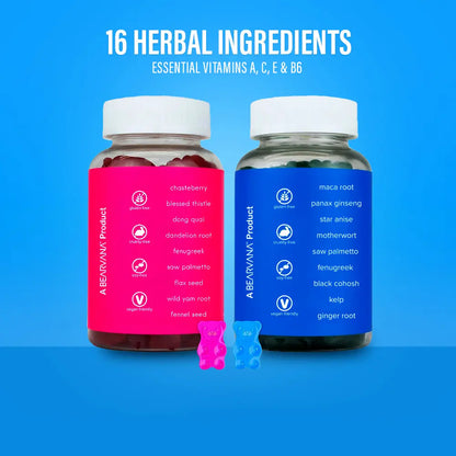 BEARVANA All-In-One Women's Wellness Gummies Combo Pack | 16 Herbal Ingredients + Vitamins A, C, E & B6 | The Daily Gummies Worth the Hype  | Berry Flavor | One Monthy Supply | 120 Gummies