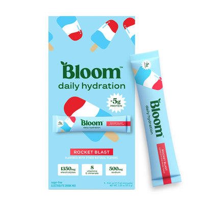 New - Bloom Nutrition Daily Hydration Sticks - 1350mg Electrolytes, 5g Clear Whey Protein & Collagen, 8 Key Vitamins, Sugar-Free Drink Mix for Hydration, Recovery & Skin Health