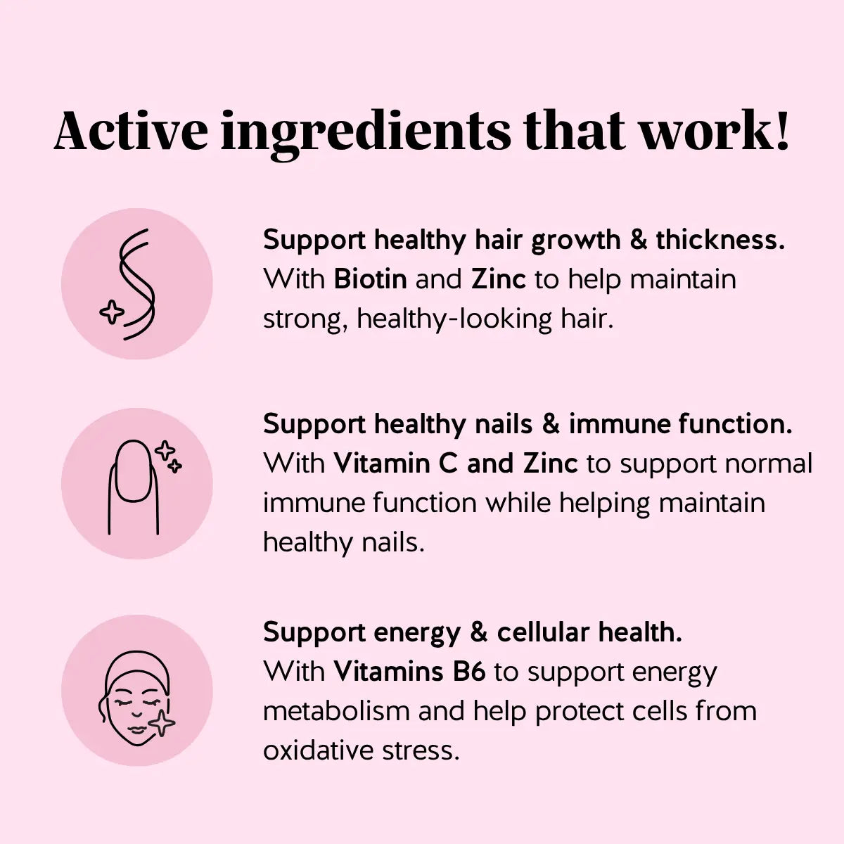 Bears with Benefits Biotin Gummies for Hair Growth, Skin & Nails –  5000 mcg Biotin + Vitamins C & E + Zinc - 30 Gummies - Vegan Wild Berry Flavor - 1 Month Supply