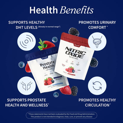 NEW! Prostate Health and Nitric Oxide Chews - Inflammation Support - Urinary & Bladder Function - Supports Blood Flow & Energy - Male Reproductive Health - Antioxidants - Supports Healthy DHT levels - Mixed Berry Flavor - Medicinal Mushrooms & Botanicals