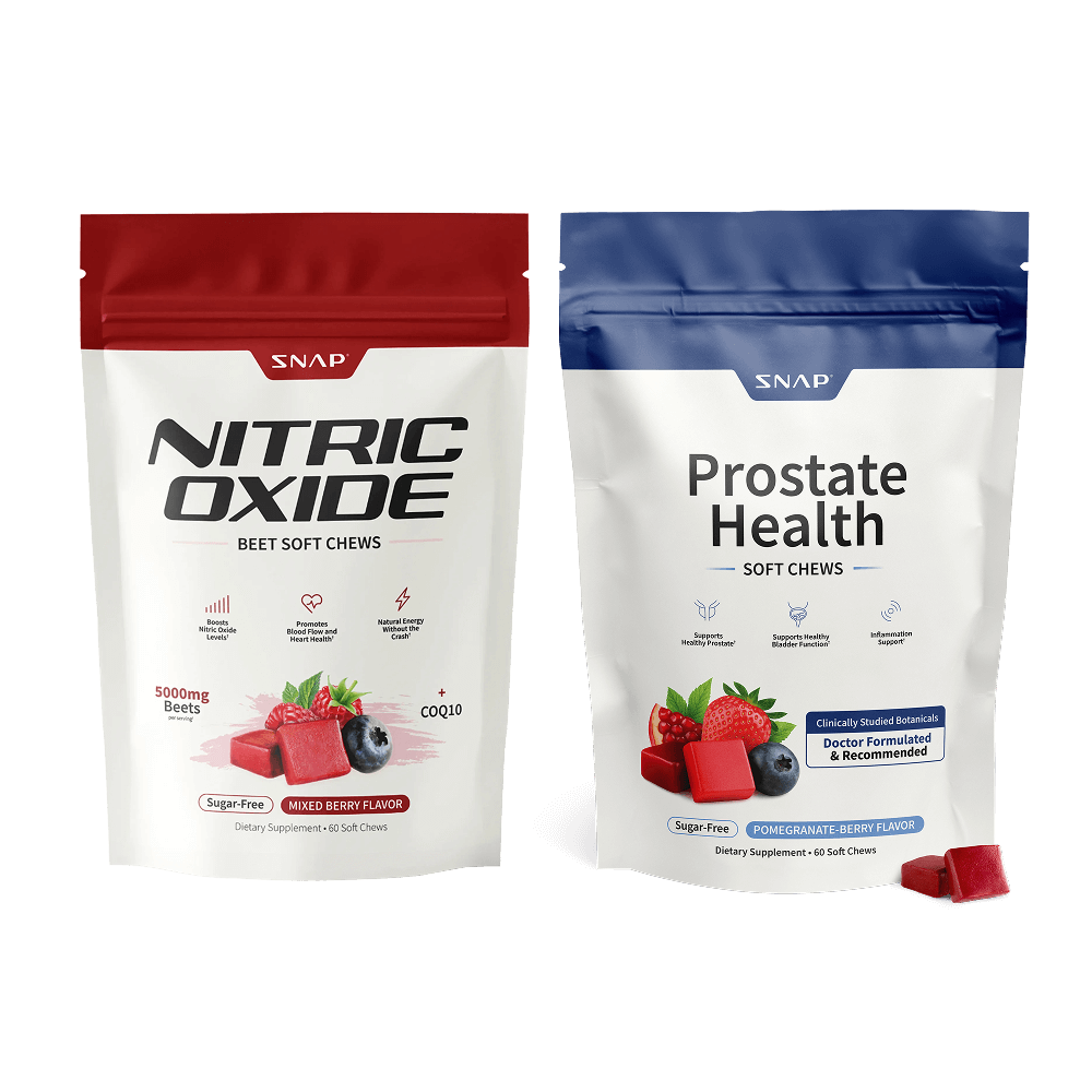 NEW! Prostate Health and Nitric Oxide Chews - Inflammation Support - Urinary & Bladder Function - Supports Blood Flow & Energy - Male Reproductive Health - Antioxidants - Supports Healthy DHT levels - Mixed Berry Flavor - Medicinal Mushrooms & Botanicals