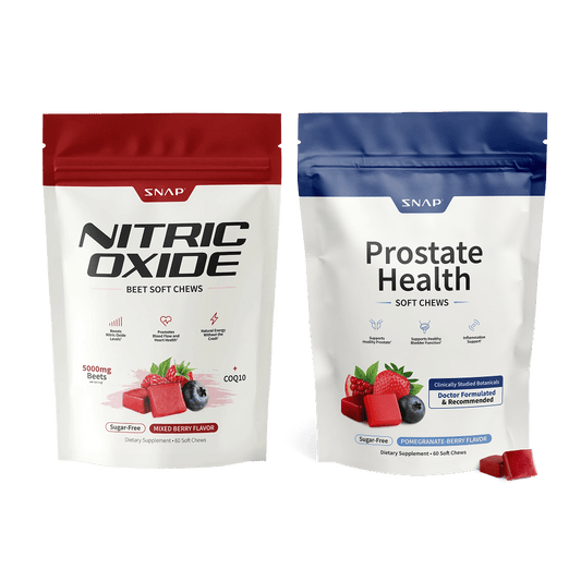 NEW! Prostate Health and Nitric Oxide Chews - Inflammation Support - Urinary & Bladder Function - Supports Blood Flow & Energy - Male Reproductive Health - Antioxidants - Supports Healthy DHT levels - Mixed Berry Flavor - Medicinal Mushrooms & Botanicals