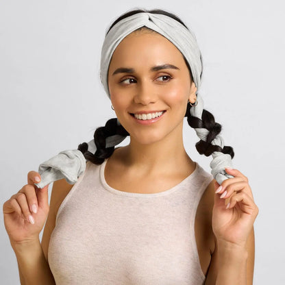 Heather Gray Set & Flow Active Curling Headband – Kitsch Heatless Hair Curler for Soft Waves & Curls