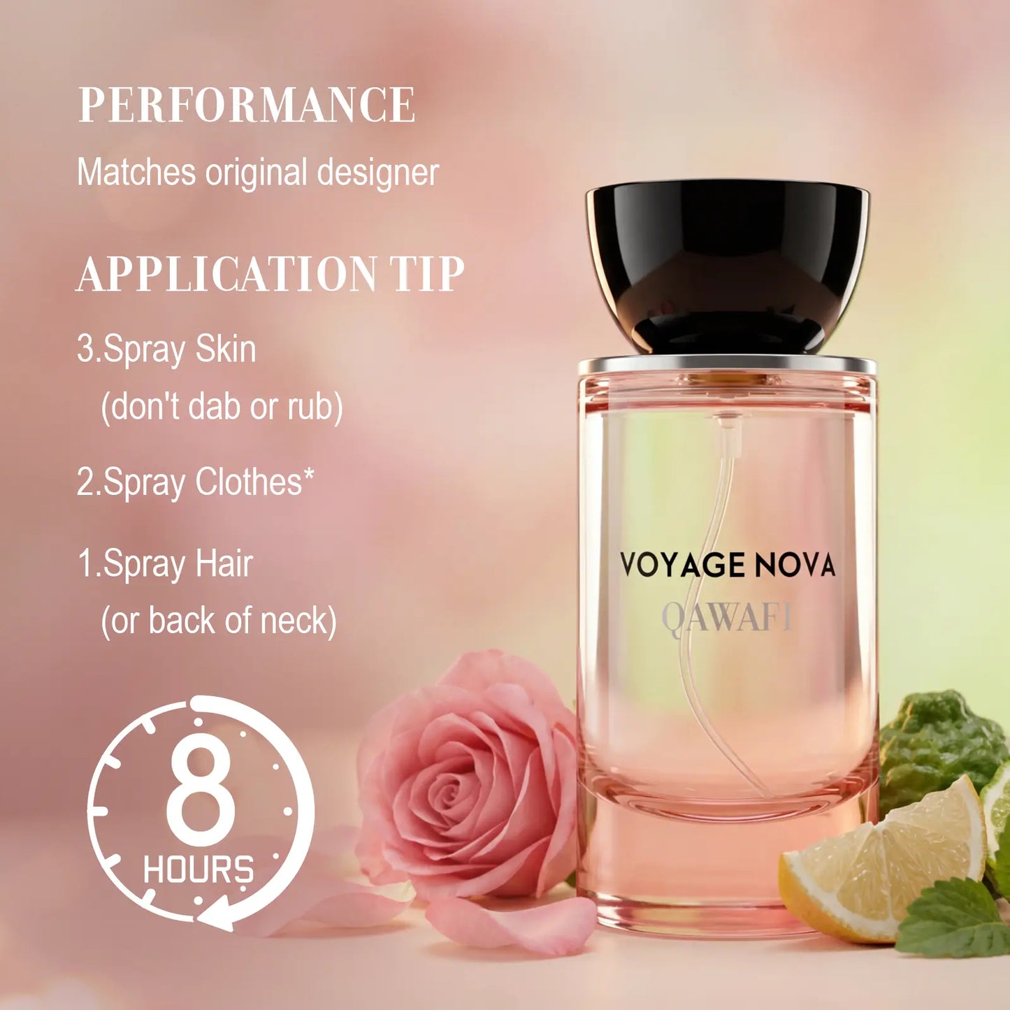 Voyage Nova | Rosey Fruity Floral | Extrait De Parfum 50ml | Long Lasting Luxury Fragrance | Daily women's perfume rose vibrant for women Summervibes Alluring summerwins,summer outifit