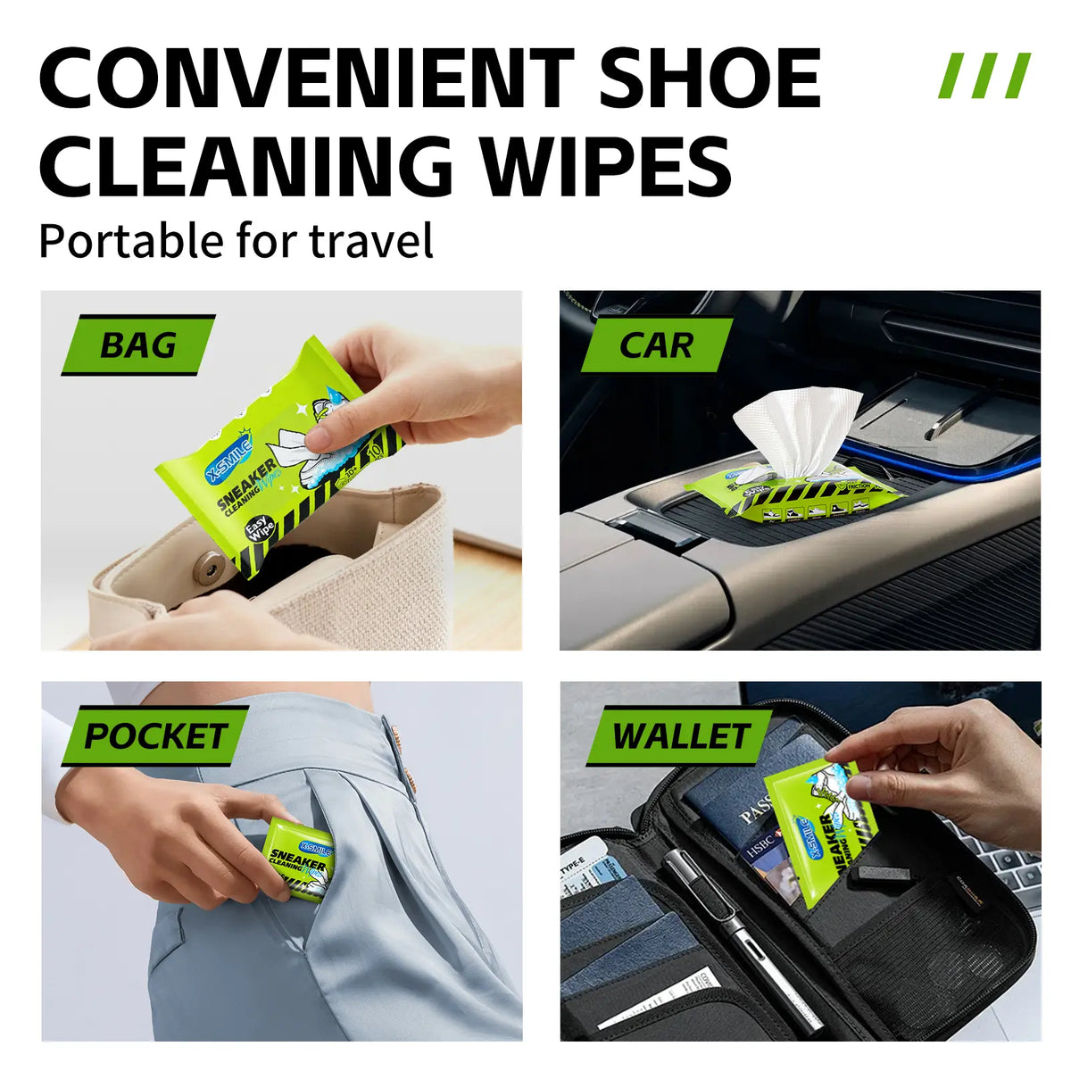 X-SMILE Shoe Care Kit (1 set): Shoe cleaning and care kit including dry cleaner, stain removal wipes, basketball shoe cleaner, and dedicated brushes