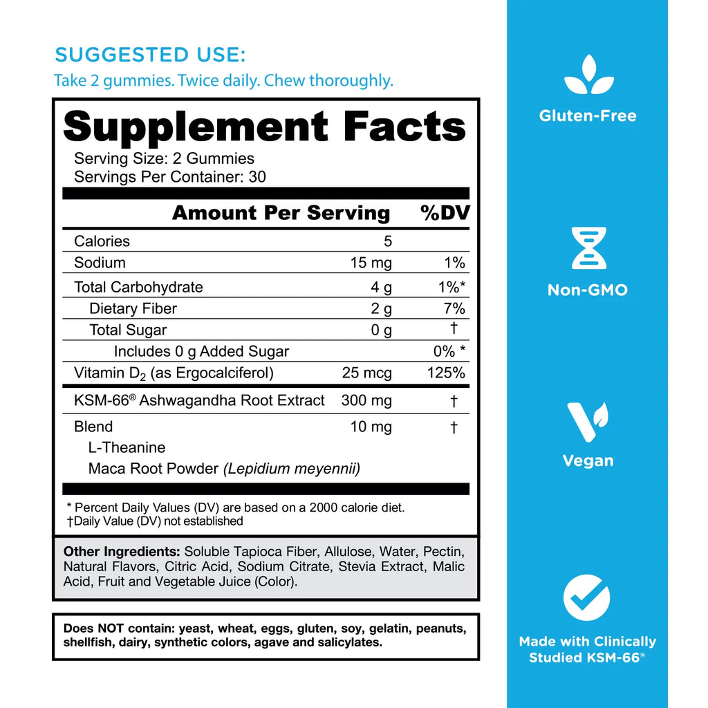 Zero Sugar Best Seller Trio - World's First 3-in-1 Pre, Post, Probiotic, Apple Cider Vinegar with Vitamin B12 and Probiotics To Address Bloating, Ashwagandha & L-Theanine, Vitamin D gummies. Gluten-Free, Vegan, Non-GMO & Gelatin-Free