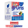 Popsicle Firecracker x Grüns "Al Dente" Superfood Greens Gummies: Comprehensive nutrition with 60+ ingredients: 21 Vitamins and Minerals, 6g Prebiotic Fiber, Adaptogens, Cherry Lemon Lime Blue Raspberry, Gluten Free, Vegan, Third Party Tested