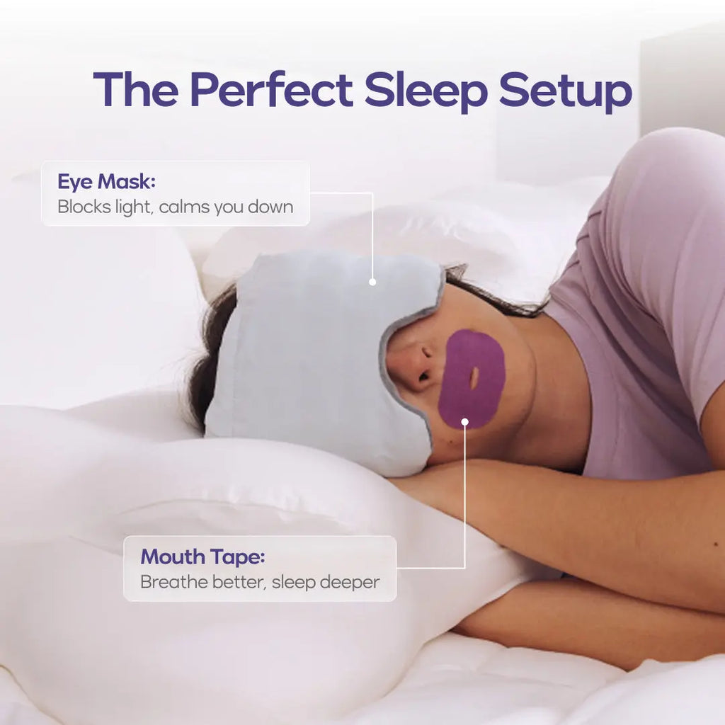 Mellow Sleep | Lights Out Weighted Eye Mask – Strapless 360° Wraparound Sleep Mask, Deep Pressure Relaxation Eye Mask for Better Sleep, Soft Comfortable Light Blocking Eye Mask for Travel, Naps & Stress Relief