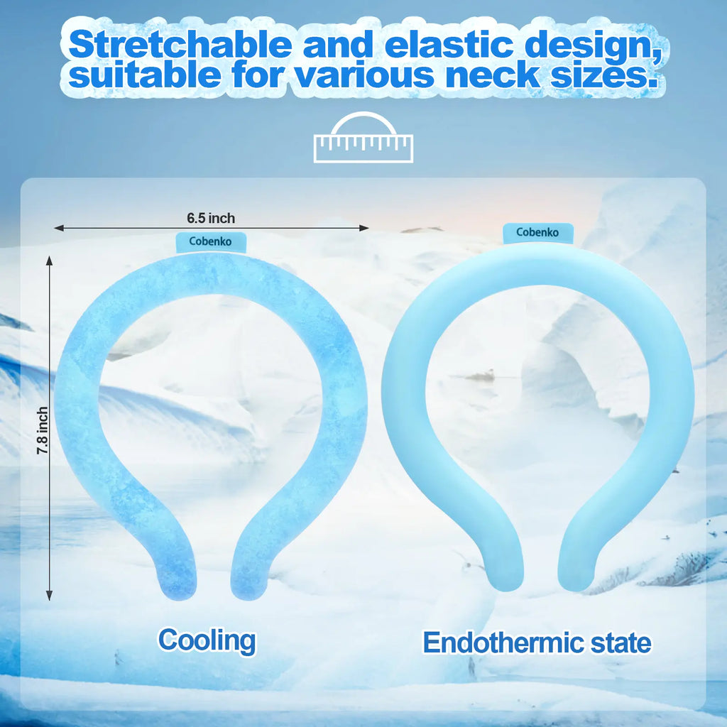 Neck Cooling Tube with Insulated Bag, Reusable Ice Ring Cooler Wearable Body Cooling Products, Neck Coolers for Hot Weather #Summervibes
