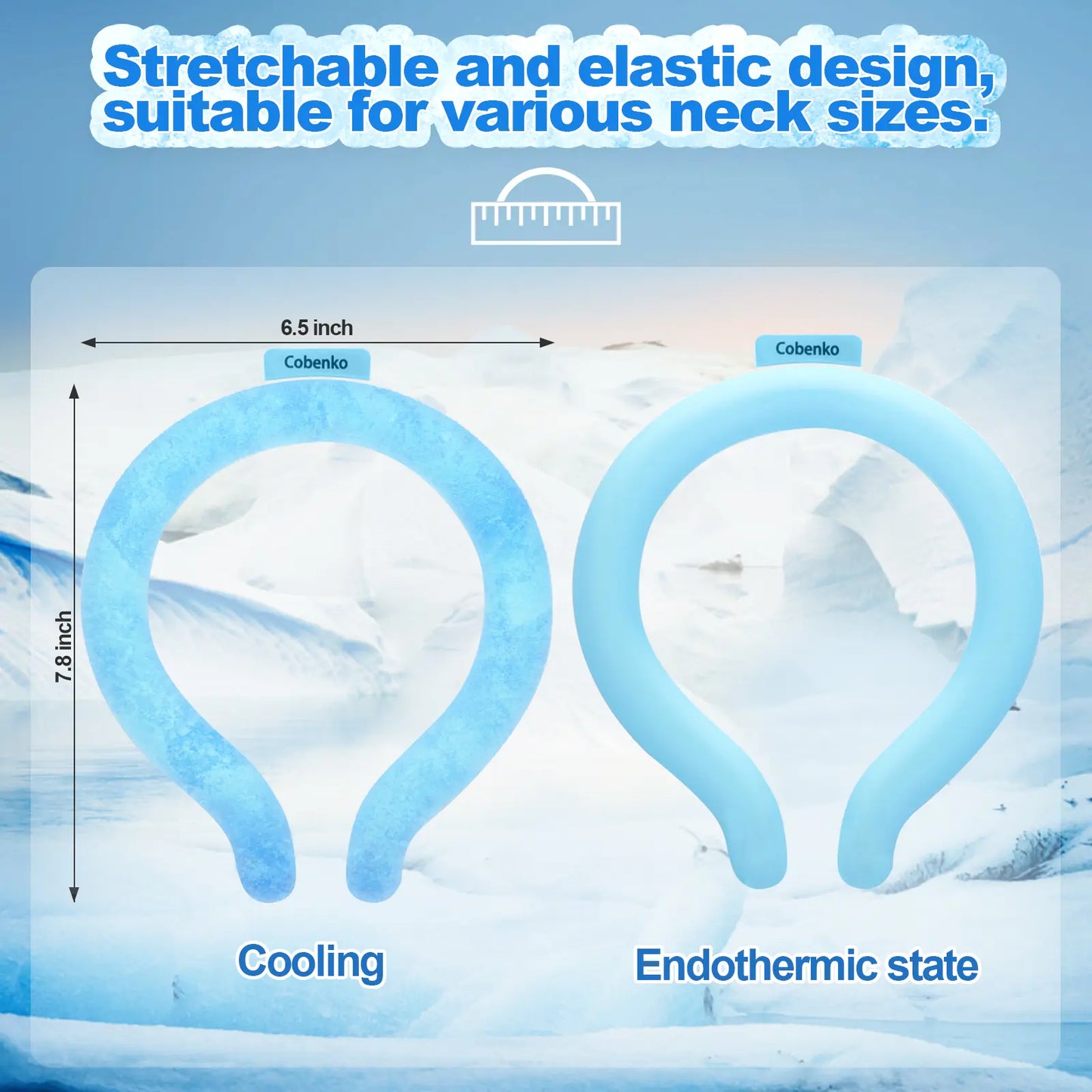 Neck Cooling Tube with Insulated Bag, Reusable Ice Ring Cooler Wearable Body Cooling Products, Neck Coolers for Hot Weather #Summervibes