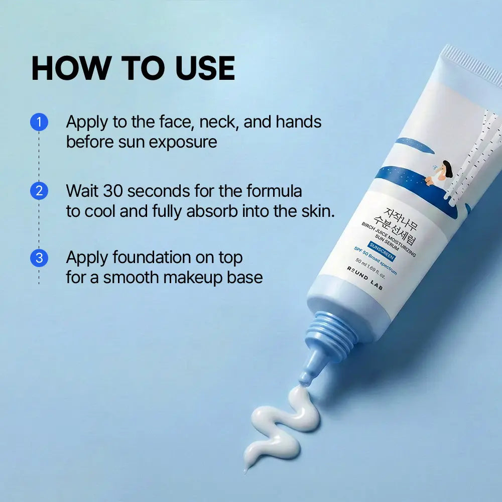 [Anti-aging SPF50] Roundlab Birch Juice Moisturizing Sun Serum 50ml