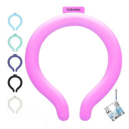 Neck Cooling Tube with Insulated Bag, Reusable Ice Ring Cooler Wearable Body Cooling Products, Neck Coolers for Hot Weather #Summervibes