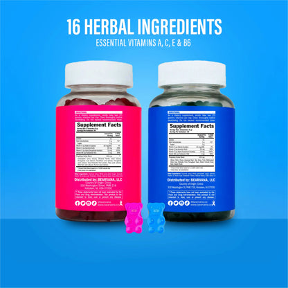BEARVANA All-In-One Women's Wellness Gummies Combo Pack | 16 Herbal Ingredients + Vitamins A, C, E & B6 | The Daily Gummies Worth the Hype  | Berry Flavor | One Monthy Supply | 120 Gummies