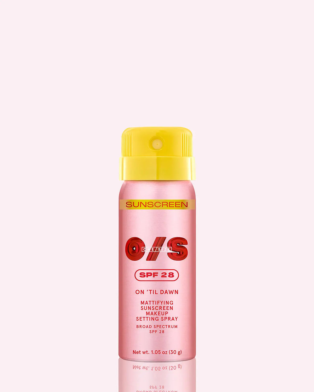 ONE/SIZE On ’Til Dawn Mattifying Sunscreen Makeup Setting Spray SPF 28 Travel Size 1.05 oz - Sets Makeup for 16hrs, Sweat Resistant, Water Resistant, Easy to Reapply