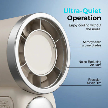 Mini Handheld Fan with LED Display|  6 speeds, 10.7 hours of cool| Weighs nothing – goes anywhere